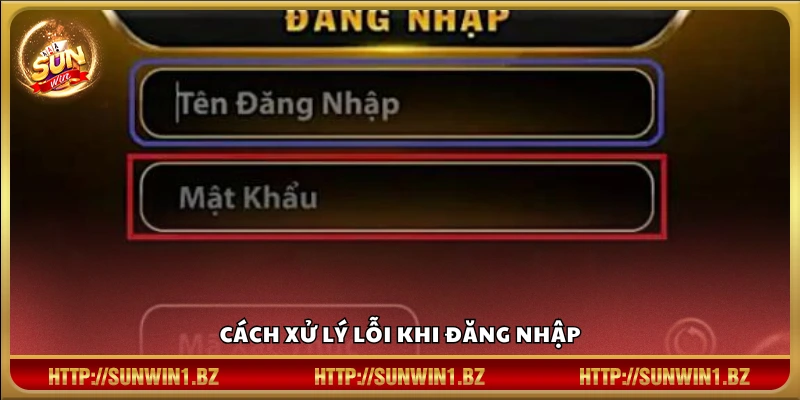 Hướng dẫn khắc phục lỗi đăng nhập